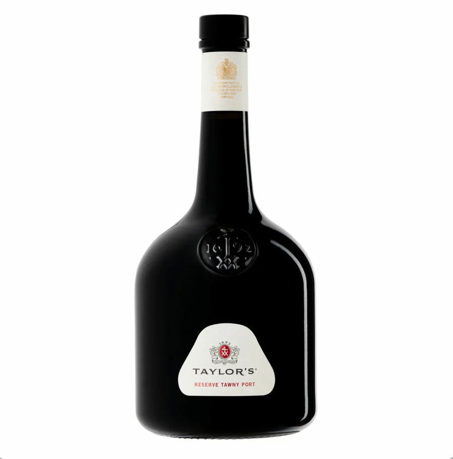 Taylor's Reserve Tawny Port bottle on a white background
