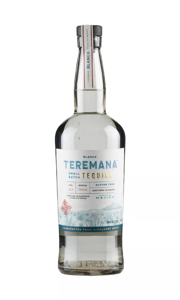 Teremana Blanco Tequila 70cl – clear tequila in a sleek bottle, showcasing fresh agave and citrus character.