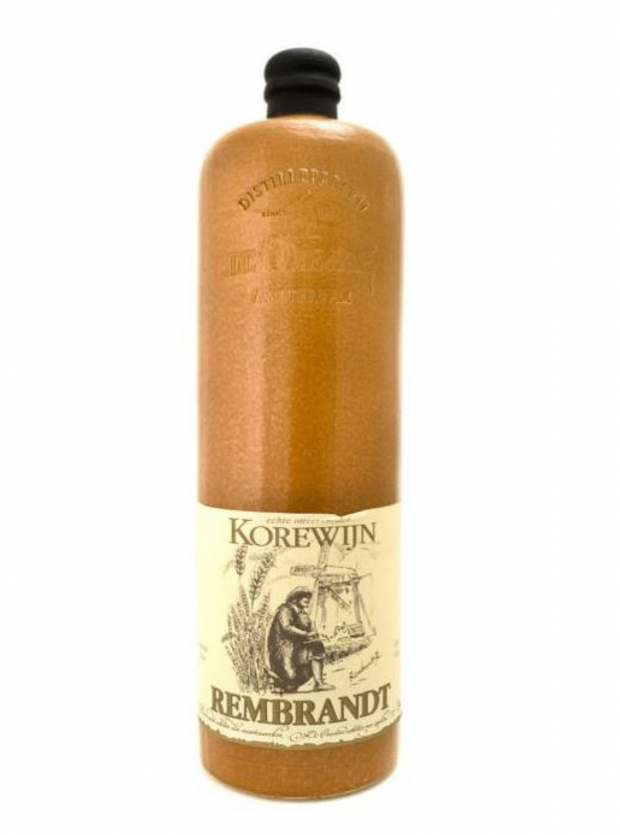 Bottle of Korewijn Rembrandt on a white background
