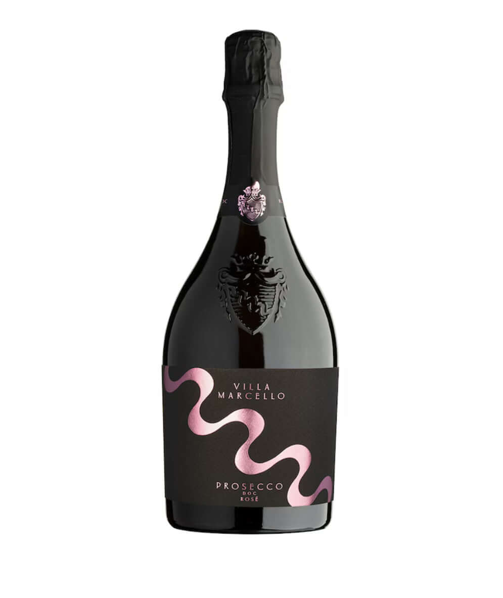 Bottle of Villa Marcello Prosecco on a white background