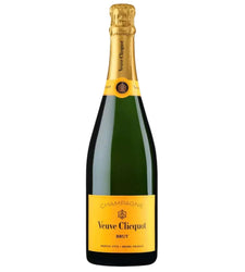 Veuve Clicquot Yellow Label Brut Champagne 75cl Bottle on a white background 