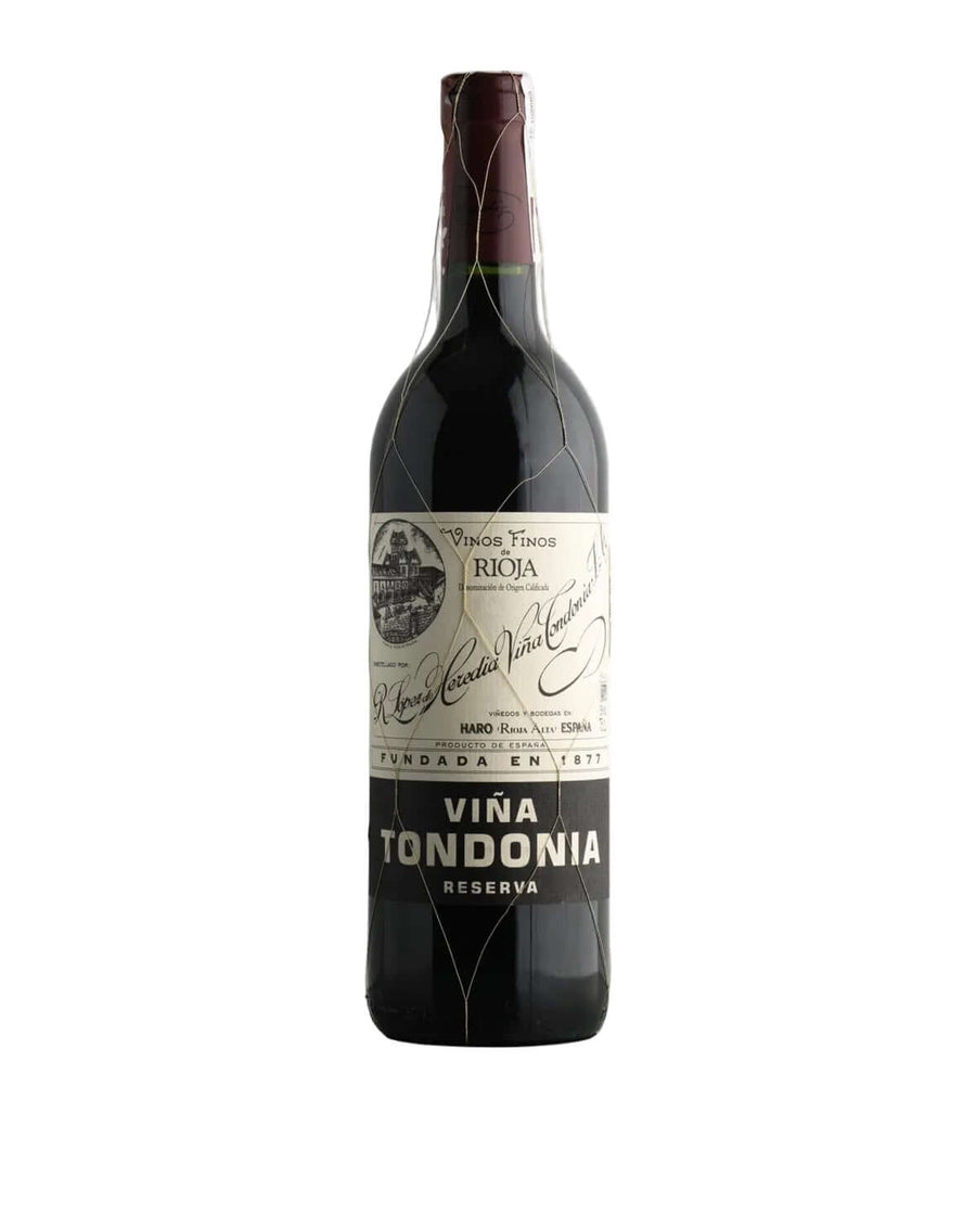 Vina Tondonia Tinto 2014 vintage bottle 75cl on a white background 