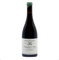 Wine bottle with a label on a white background