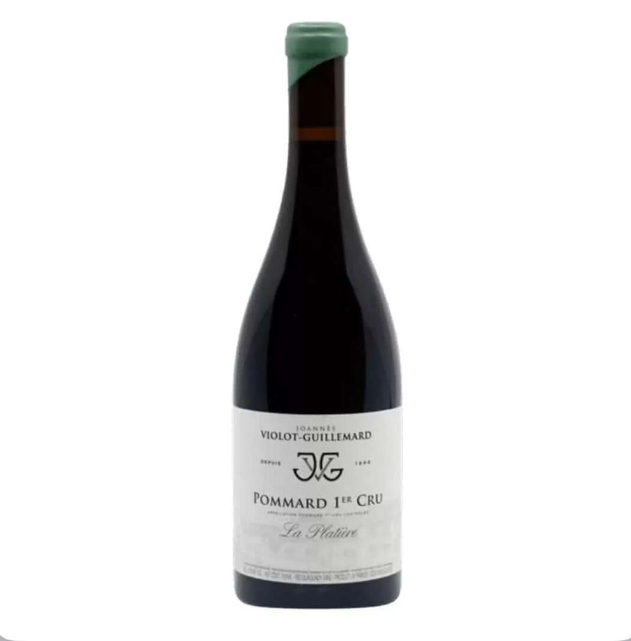 Wine bottle with a label on a white background