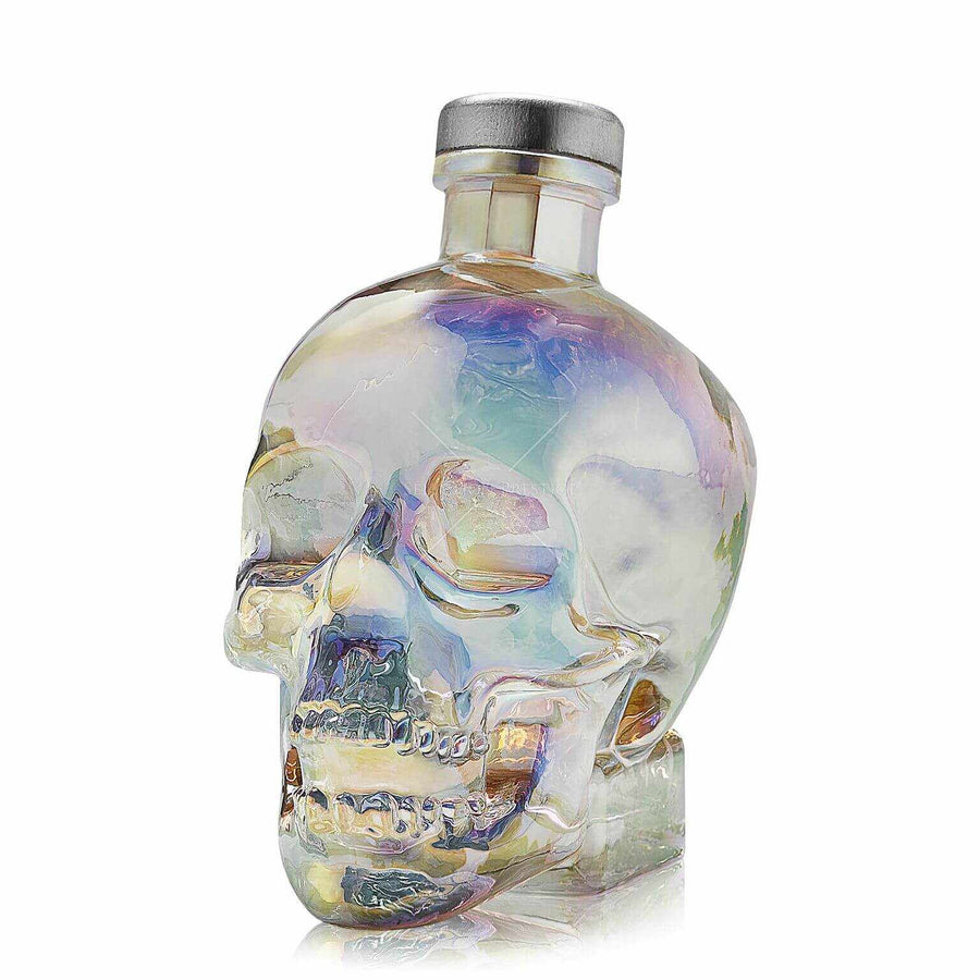 Aurora Crystal Head Vodka 70cl iridescent skull bottle.