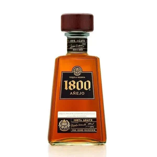1800 Anejo Aged Tequila 70cl bottle with rich amber color.