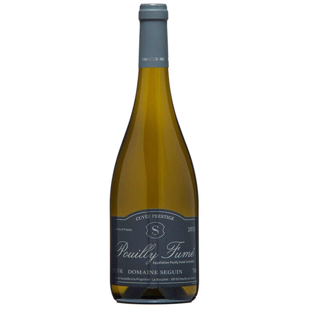 Seguin Pouilly Fumé Cuvée Prestige 2019 bottle showcasing premium French white wine.