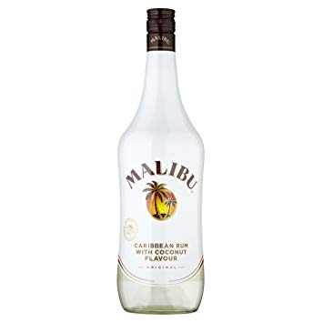Malibu Caribbean Rum with Coconut Flavour 1L bottle.