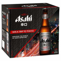 Asahi Beer 330ml bottle, delivery in London, crisp and refreshing lager.