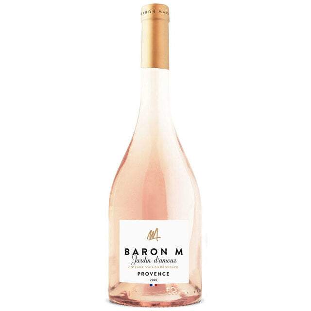 Baron Maxime Cote D'Aix en Provence Rosé 75cl bottle with pale pink color and elegant design.