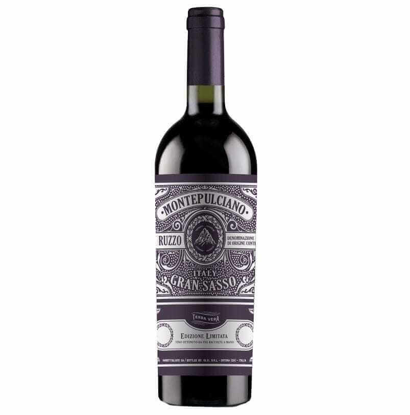 Gran Sasso Montepulciano d’Abruzzo 75cl bottle, Italian red wine from Abruzzo region.