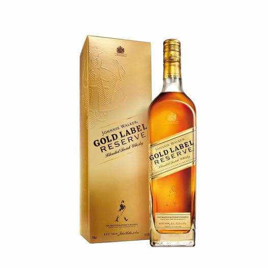 Johnnie Walker Gold Label Reserve Whisky bottle, smooth premium blended Scotch, available for delivery in London and UK.