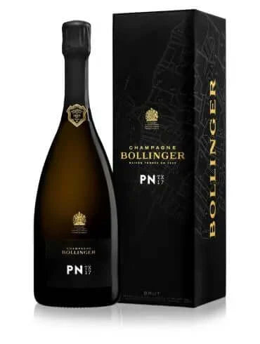 Bollinger PN TX17 Extra Brut MV Champagne 75cl with gift box packaging.