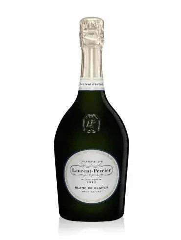Laurent-Perrier Blanc de Blancs Brut Nature Champagne 75cl bottle, crafted from Chardonnay grapes.