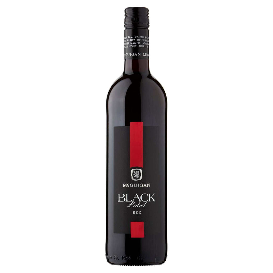 McGuigan Black Label Red wine bottle, Australian red blend.