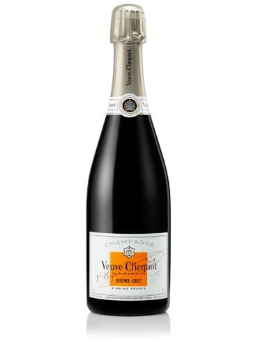 Veuve Clicquot Demi-Sec Champagne 75cl bottle with classic yellow label design.